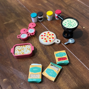 1:6 Scale Barbie Size Market Food Set (Battat/Lori‎ Doll) accessories Pizza +